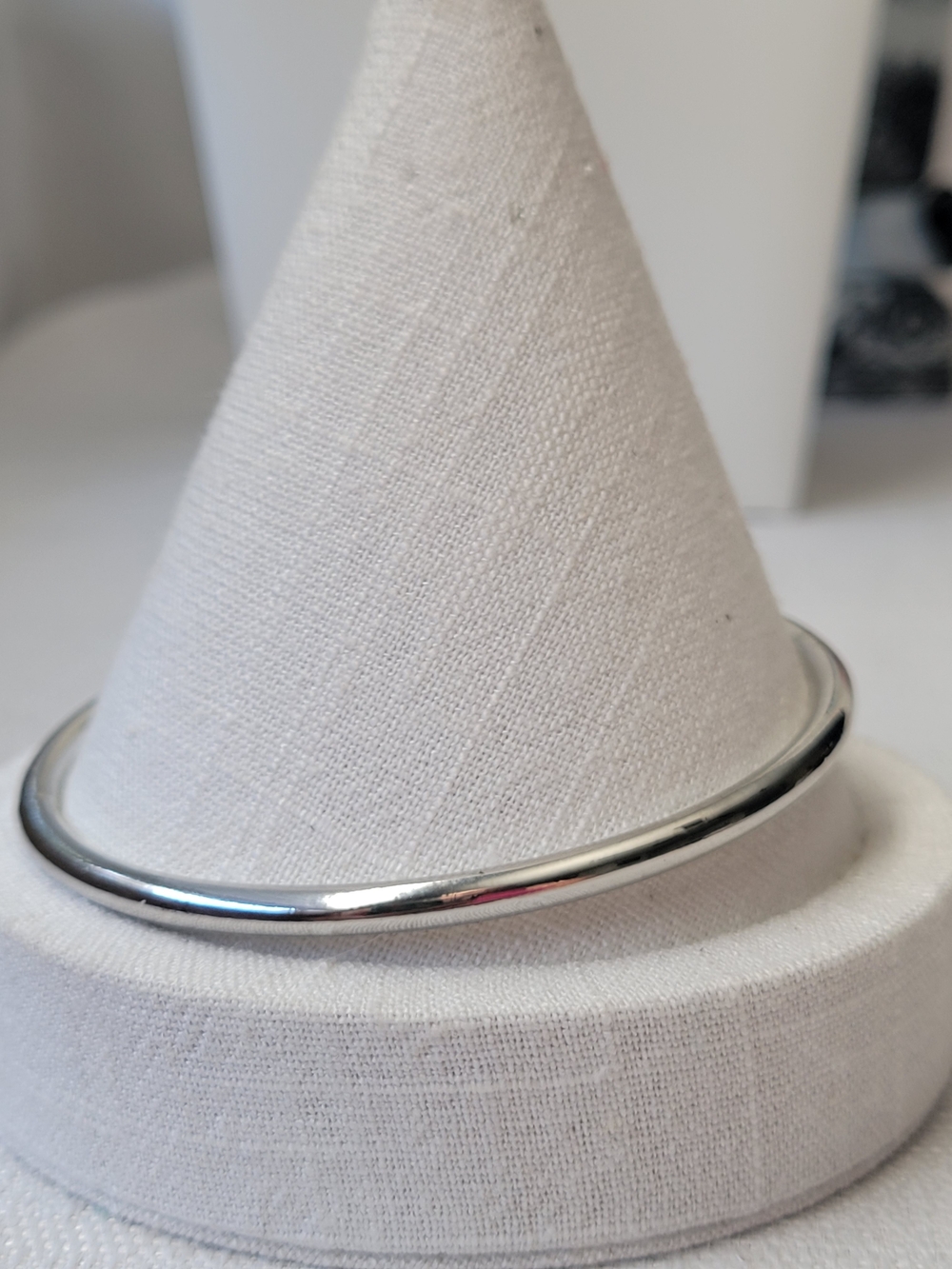 Simple Silver Bangle Bracelet